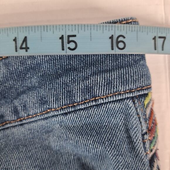 Knox Rose Ankle Jeans Womens 12 Blue Stretch Denim Mid Rise Chevron Side Stripe - Picture 11 of 14